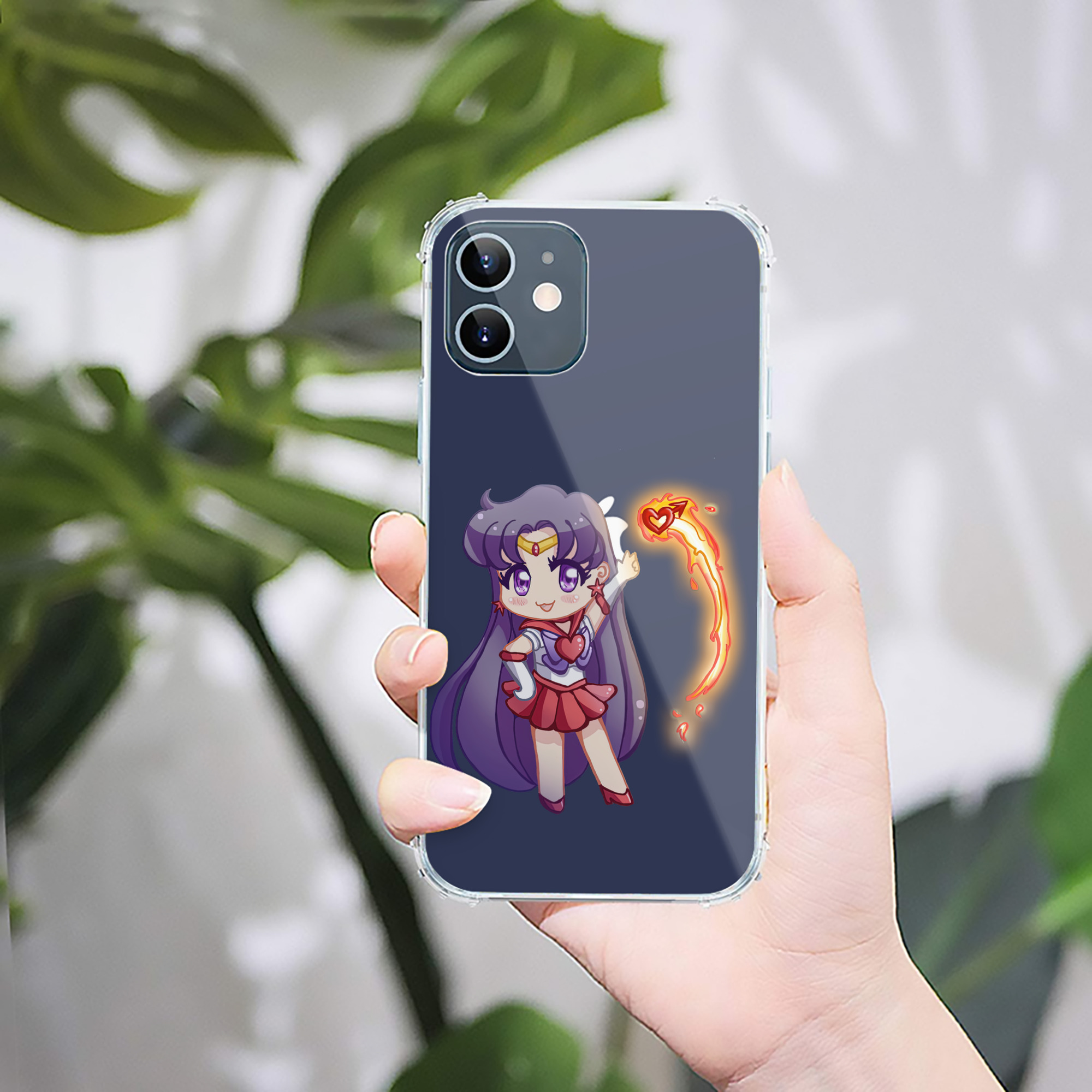 （画像用） 美少女戦士セーラームーン 火野レイ ひの レイ Sailor Moon Hino Rei （セーラーマーズ,Sailor Mars） 【iPhone 12シリーズ対応】透明スマホケース（クリアソフトケース）